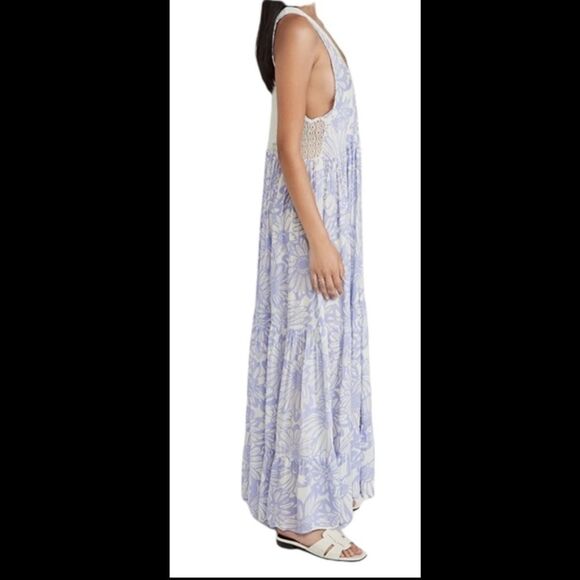 FREE PEOPLE Sleeveless Floral Tiered Maxi Dress‎ Size XSMALL - Picture 8 of 13